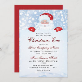 ヴィンテージ レトロ サンタクロース コーポレート クリスマスイブ 招待状