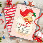 ヴィンテージ レトロ サンタ クリスマスパーティー 招待状