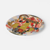 ヴィンテージ レトロ サーカス バースデーパーティ ペーパープレート (アングル)