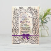 ヴィンテージ レトロ シークレットガーデン ティーパーティー オーダーメイド 招待状 (スタンド正面)