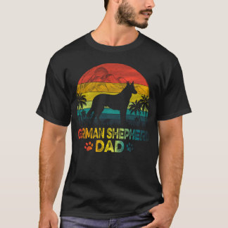 ヴィンテージ レトロ ジャーマンシェパード パパ 父の日 犬 Tシャツ