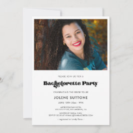 ヴィンテージ レトロ スクリプト ブライズメイド パーティーの写真 招待状