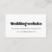 ヴィンテージ レトロ スクリプト 結婚式 ウェブサイト カード (正面)