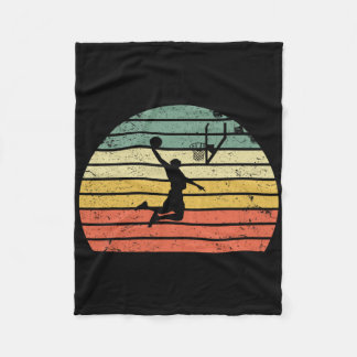 ヴィンテージ レトロ スケッチ ダンクTシャツ 日没 カラフル  フリースブランケット