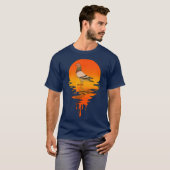 ヴィンテージ レトロ スタイルの鳩 Tシャツ (正面フル)