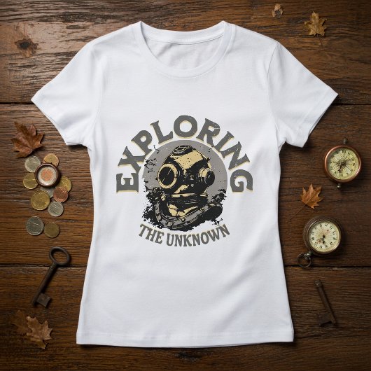 ヴィンテージ レトロ ダイバー ヘルメット Tシャツ