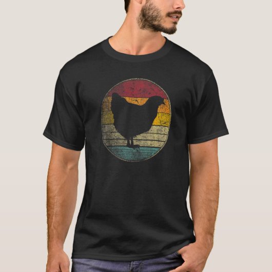 ヴィンテージ レトロ ダサかわ ニワトリ 鶏 養鶏場 70年代 Tシャツ (正面)
