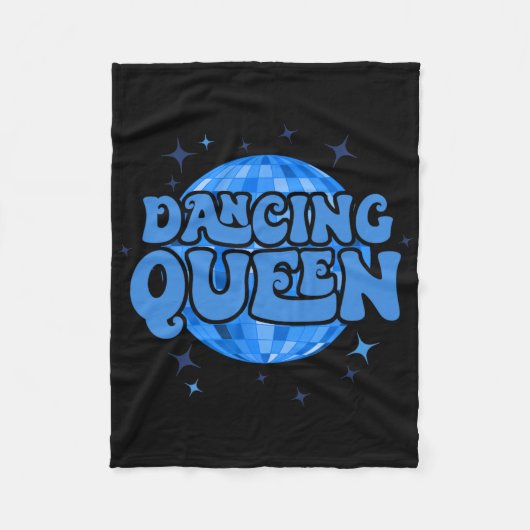 ヴィンテージ レトロ ダンシング クイーンズ バチェロレッテ パーティー マ フリースブランケット (正面)