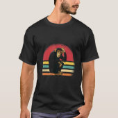 ヴィンテージ レトロ チンパンジー 猿 Tシャツ (正面)