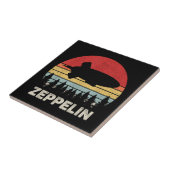 ヴィンテージ レトロ ツェッペリン Tシャツ 飛行船 タイル (側面)