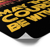 ヴィンテージ レトロ ディスクゴルフ May The Course Be With You ポスター (角)