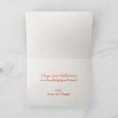 ヴィンテージ レトロ トリックオアトリート カスタム ハロウィン シーズンカード (内部)