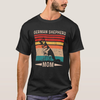 ヴィンテージ レトロ ドイツ牧羊犬 ママ 母の日 Tシャツ