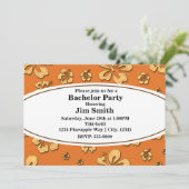 ヴィンテージ レトロ ハイビスカス トロピカル ビーチ  招待状 (スタンド正面)