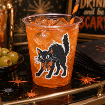 ヴィンテージ・レトロ・ハロウィン・黒猫