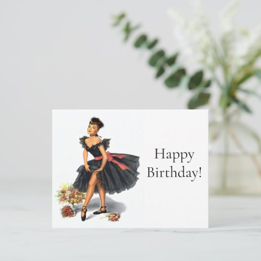 ヴィンテージ レトロ バレエダンサー 1950年代 ポストカード (スタンド正面)