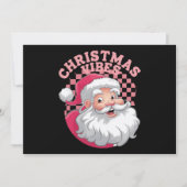 ヴィンテージ レトロ ピンク サンタ クリスマス (正面)