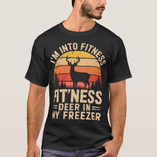 ヴィンテージ レトロ フィットネス 鹿 冷凍庫 Tシャツ
