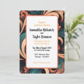 ヴィンテージ レトロ フラワー ウェディング インビテーション (スタンド正面)