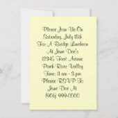 ヴィンテージ レトロ ブリッジ ランチパーティー 招待状 (裏面)