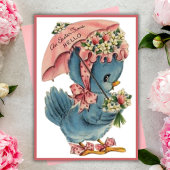 ヴィンテージ レトロ ブルーバード イースター タイム ハロー カスタム シーズンカード