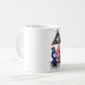 ヴィンテージ レトロ プリズム アメリカ国旗 ピジョン コーヒーマグカップ (正面左)