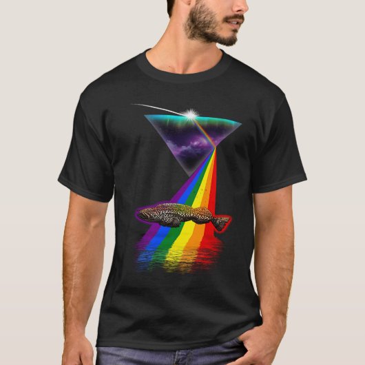 ヴィンテージ レトロ プリズム ヒレギス Tシャツ (正面)