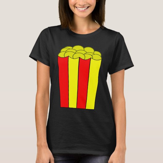 ヴィンテージ レトロ ポップコーン 3 Tシャツ (正面)