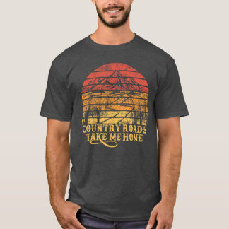 ヴィンテージ レトロ ミュージック ファン テイク・ミー・ホーム カントリー・ロード Tシャツ