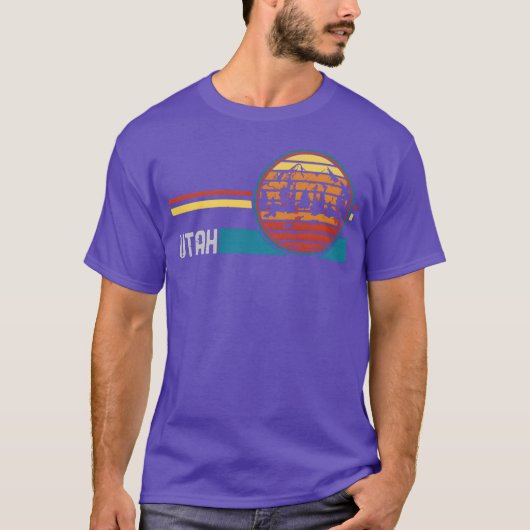 ヴィンテージ レトロ ユタ州 80年代 70年代 ユタ マウンテン フレンド Tシャツ (正面)