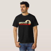ヴィンテージ レトロ 人類の進化 バンジョーギター Tシャツ (正面フル)