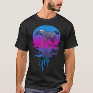 ヴィンテージ レトロ 日没 ハイエナ Tシャツ