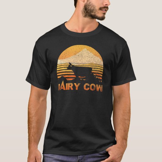 ヴィンテージ レトロ 酪農牛 Tシャツ (正面)