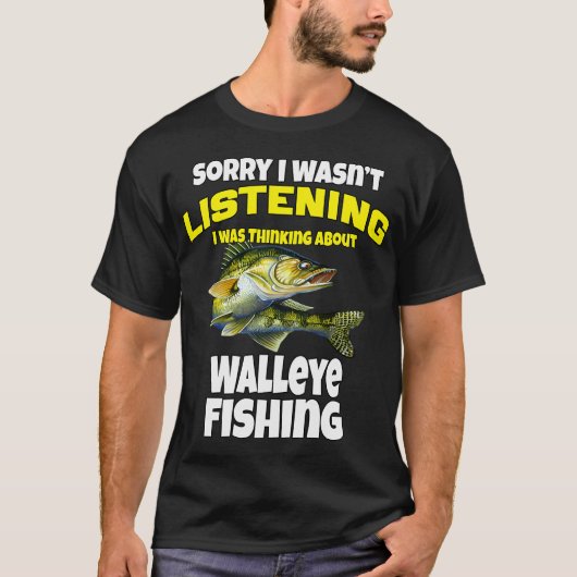 ヴィンテージ レトロ 釣りをする消防士 Tシャツ (正面)