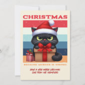 ヴィンテージ レトロ 面白い 猫 レトロ クリスマス 写真 (正面)