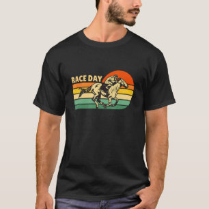 ヴィンテージ レトロ 馬競馬 レース 競馬場 ジョッキー Tシャツ
