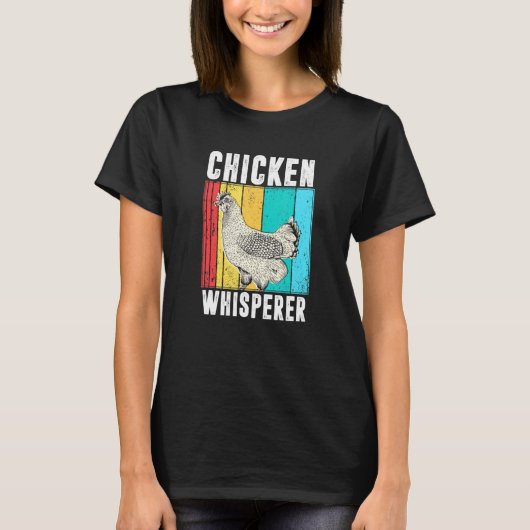 ヴィンテージ レトロ 鶏のささやき人 Tシャツ (正面)