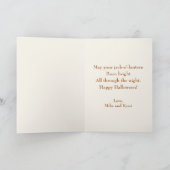 ヴィンテージ レトロ 黒猫 カスタム 楽しい ハロウィン  シーズンカード (内部)