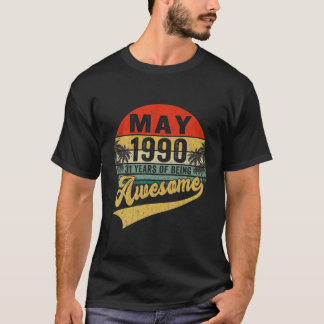ヴィンテージ レトロ 1990年5月生まれ 31歳の誕生日ギフト 31年 Tシャツ