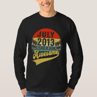 ヴィンテージ レトロ 2013年7月 8歳 誕生日 Tシャツ