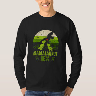 ヴィンテージ レトロ 2 きっず ママサウルス 恐竜 Tシャツ