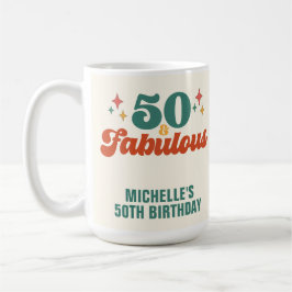 ヴィンテージ レトロ 50歳 お誕生日おめでとう コーヒーマグカップ