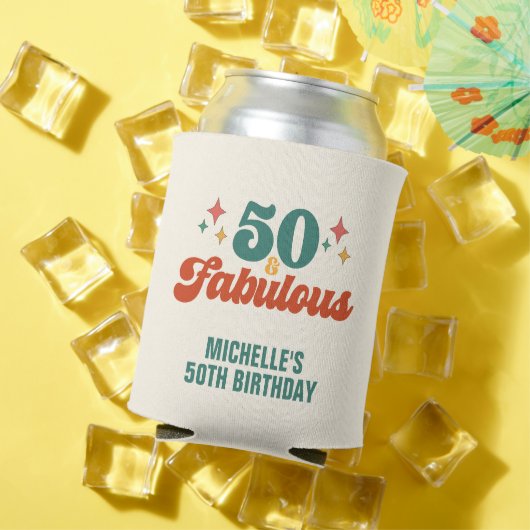 ヴィンテージ レトロ 50歳 お誕生日おめでとう 缶クーラー (インサイチュ 夏)