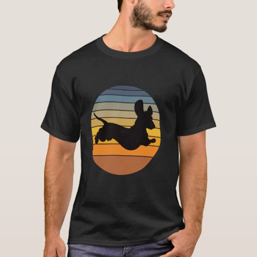 ヴィンテージ レトロ 60年代 70年代 80年代 90年代 ダックスフンド ウェーナードッグ Tシャツ (正面)