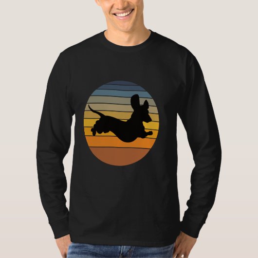 ヴィンテージ　レトロ　60年代 70年代 80年代 90年代 ダックスフンド ウェーナードッグ Tシャツ (正面)