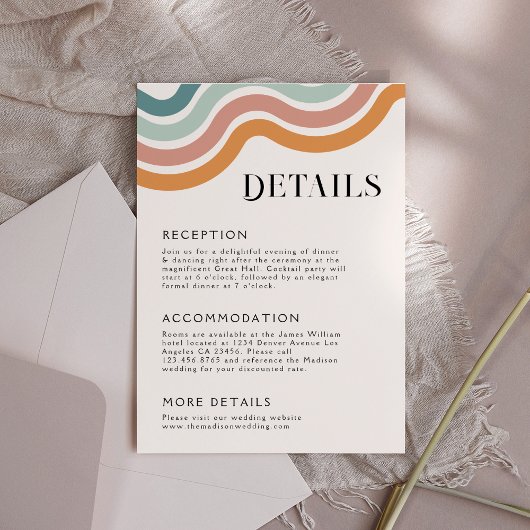 ヴィンテージ レトロ 70年代 レインボー ウェディング 詳細 エンクロージャーカード