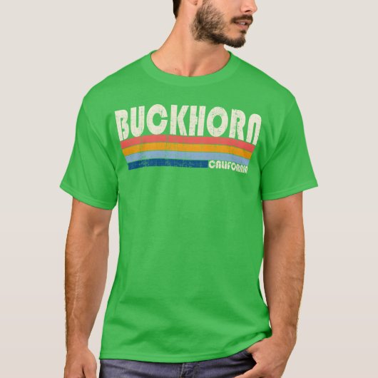 ヴィンテージ レトロ 70年代 80年代スタイル バックホーン郷土のC Tシャツ (正面)