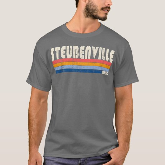 ヴィンテージ レトロ 70年代 80年代 スタイル 故郷 スチューベンビル Tシャツ (正面)