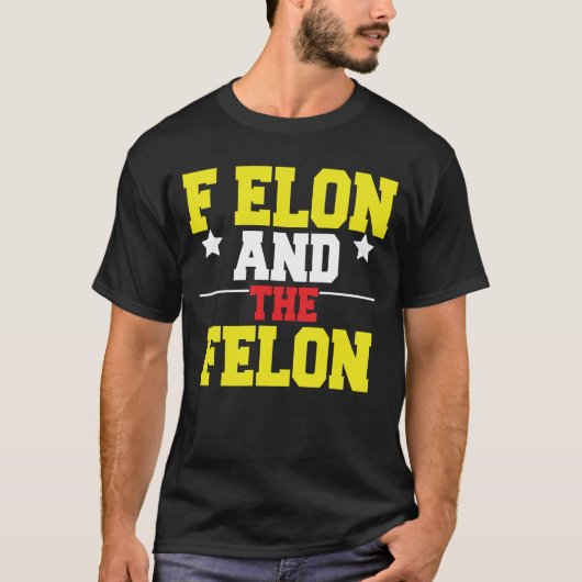 ヴィンテージ レトロ F Elon And The Felon Tシャツ (正面)