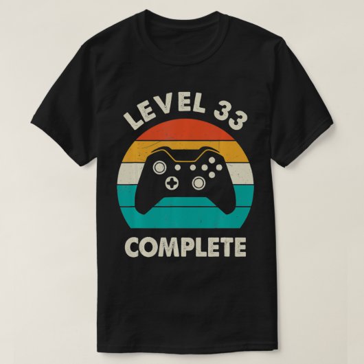 ヴィンテージ レベル 33th 完了 33 年 結婚記念日 ギフト tシャツ (デザイン正面)